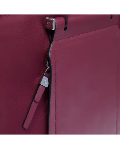 Piquadro Cartella tessuto pelle pc 15" Lyra Bordeaux
