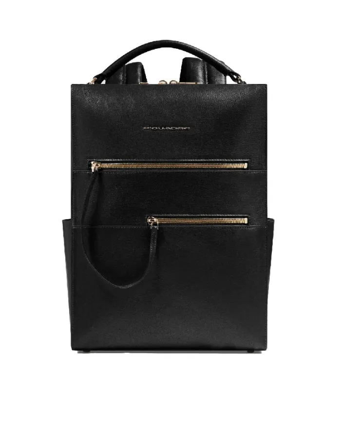 Piquadro Zaino pelle porta pc 14" Patricia Nero