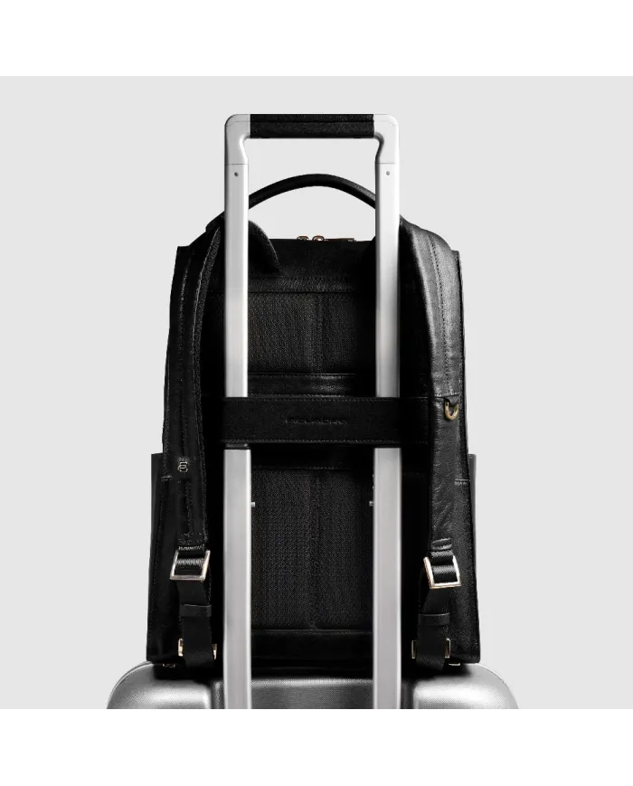 Piquadro Zaino pelle porta pc 14" Patricia Nero