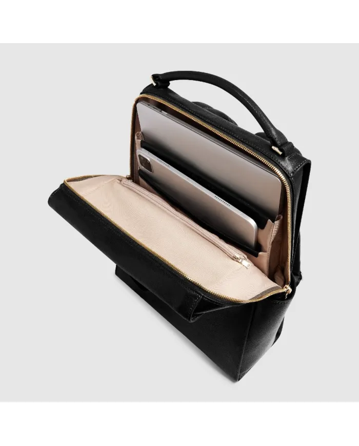 Piquadro Zaino pelle porta pc 14" Patricia Nero