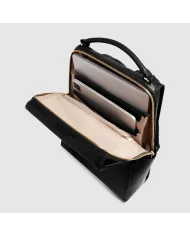 Piquadro Zaino pelle porta pc 14" Patricia Nero