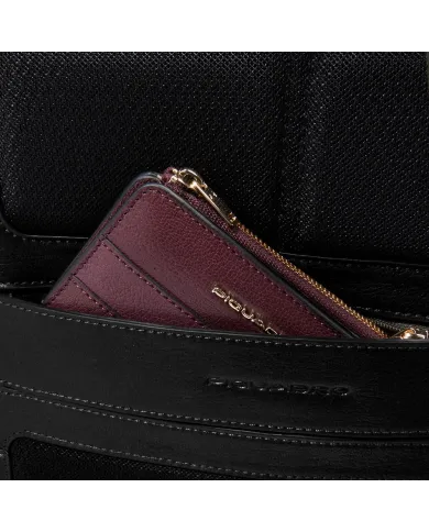 Piquadro Zaino pelle porta pc 14" Patricia Nero