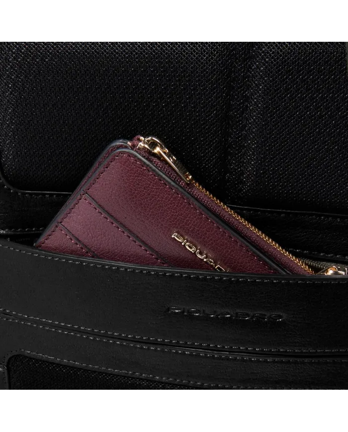 Piquadro Zaino pelle porta pc 14" Patricia Nero