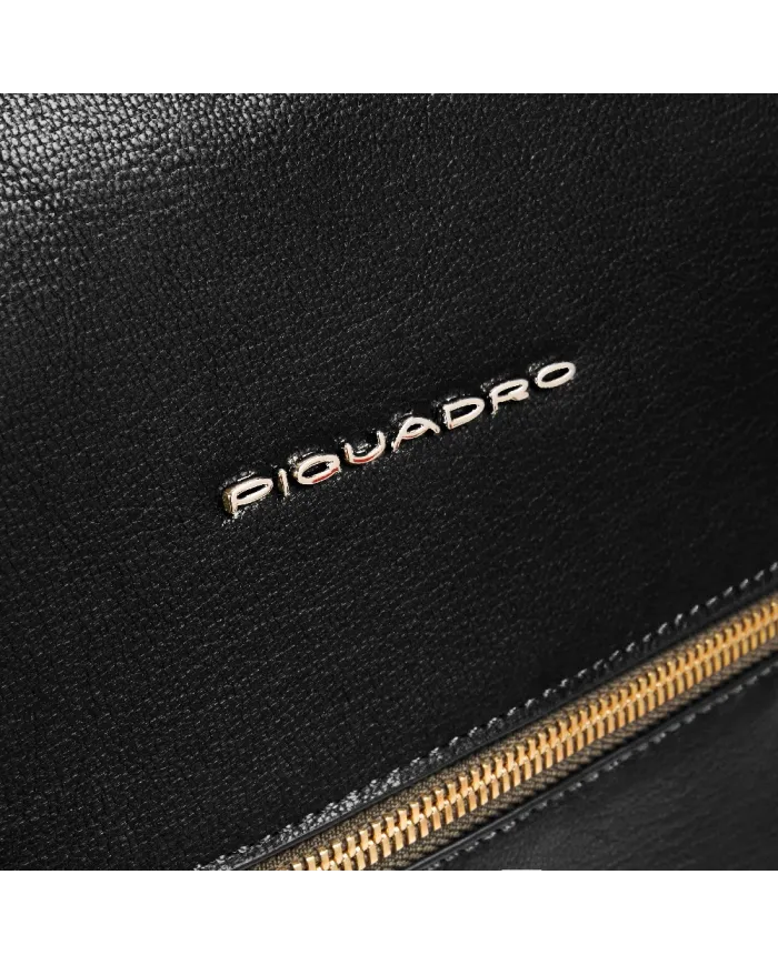 Piquadro Zaino pelle porta pc 14" Patricia Nero