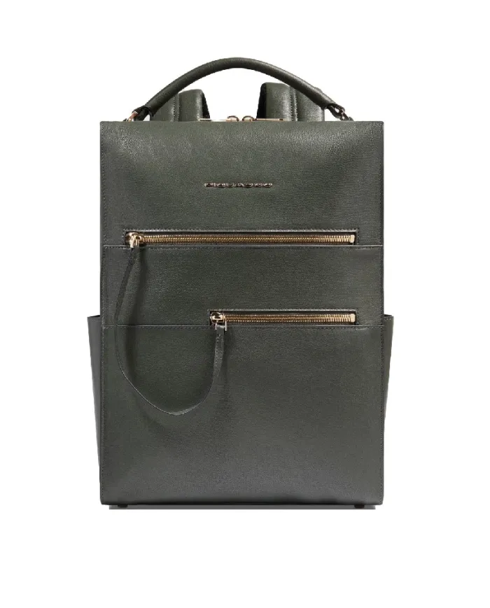 Piquadro Zaino pelle porta pc 14" Patricia Verde