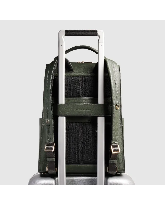 Piquadro Zaino pelle porta pc 14" Patricia Verde