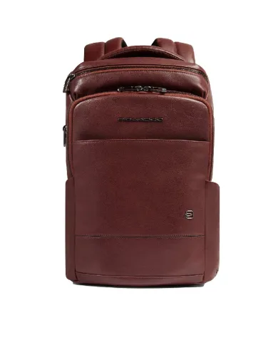 Piquadro Zaino in pelle porta pc 13,3 Key Words Marrone