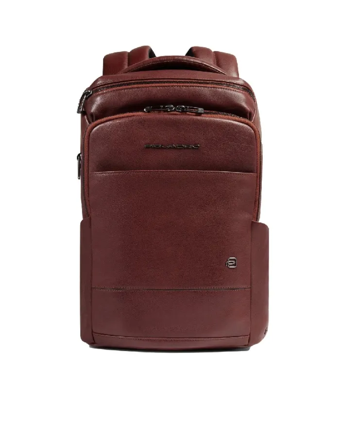 Piquadro Zaino in pelle porta pc 13,3 Key Words Marrone