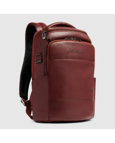 Piquadro Zaino in pelle porta pc 13,3 Key Words Marrone