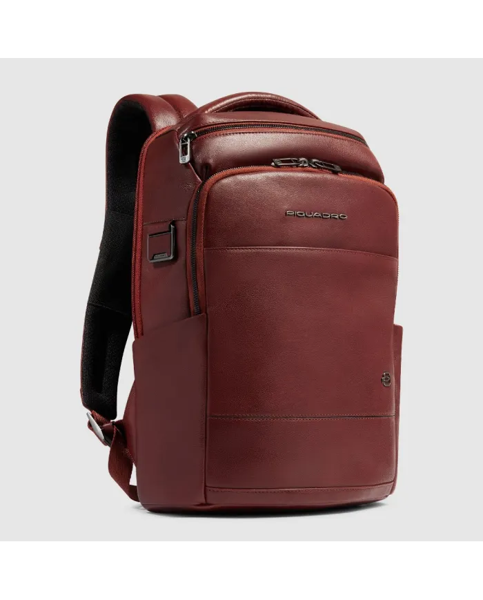 Piquadro Zaino in pelle porta pc 13,3 Key Words Marrone