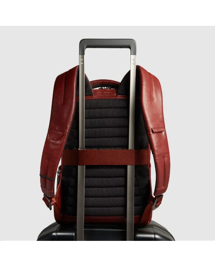 Piquadro Zaino in pelle porta pc 13,3 Key Words Marrone
