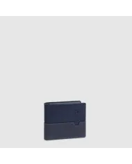 Piquadro Portafoglio piccolo tessuto pelle Marcel Blu