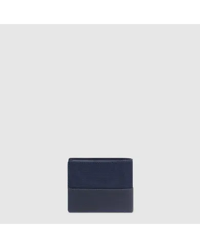 Piquadro Portafoglio piccolo tessuto pelle Marcel Blu
