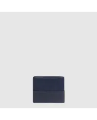 Piquadro Portafoglio piccolo tessuto pelle Marcel Blu
