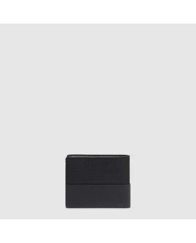Piquadro Portafoglio piccolo tessuto pelle Marcel Nero