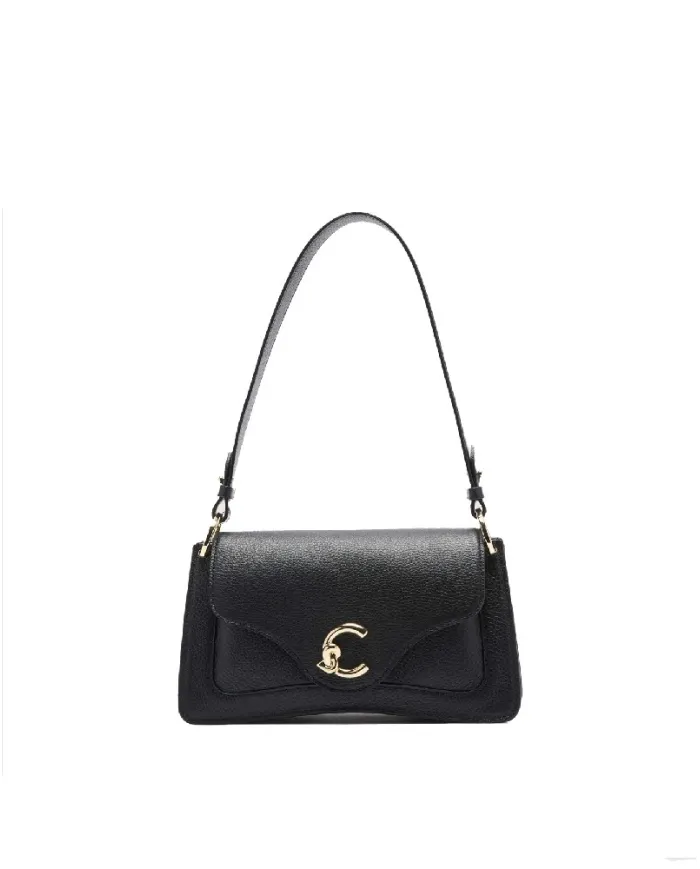 Coccinelle Borsa pelle martellata C-me medium Nero