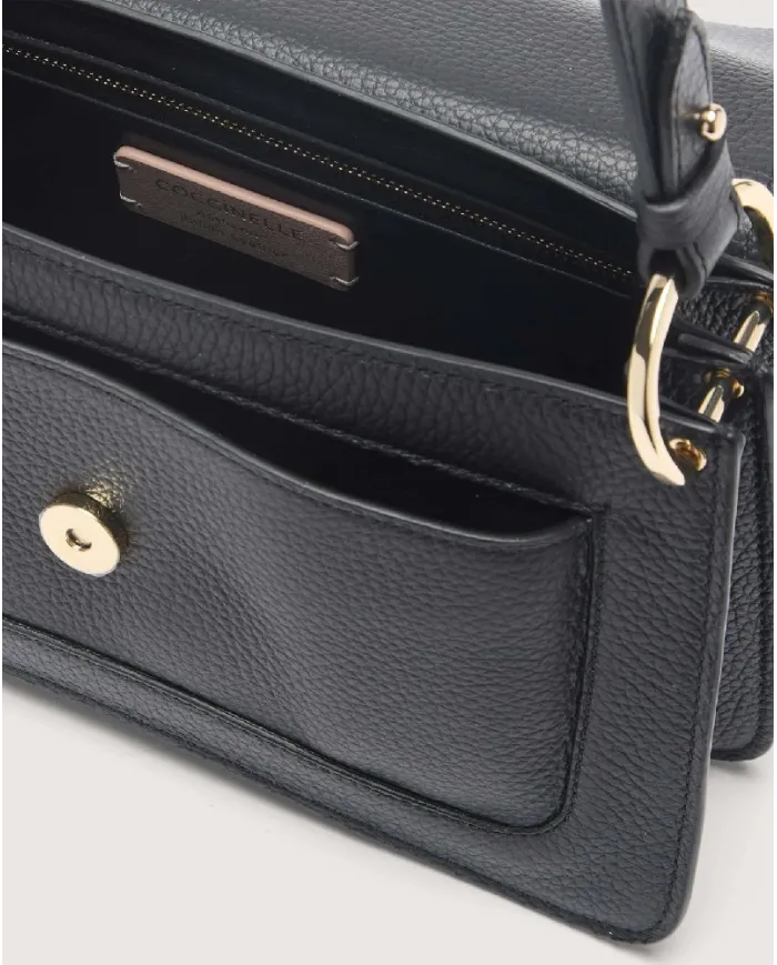 Coccinelle Borsa pelle martellata C-me medium Nero