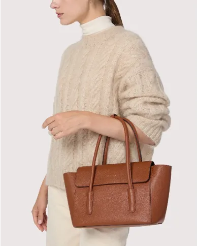 Coccinelle Borsa con pochette Double Beat medium Cognac