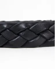 CHIARUGI Cintura uomo in pelle intrecciata Nero