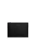 Piquadro Pochette in pelle porta tablet Blue square Nero