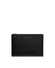Piquadro Pochette in pelle porta tablet Blue square Nero