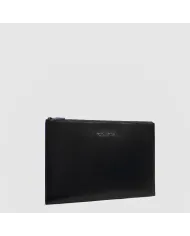 Piquadro Pochette in pelle porta tablet Blue square Nero