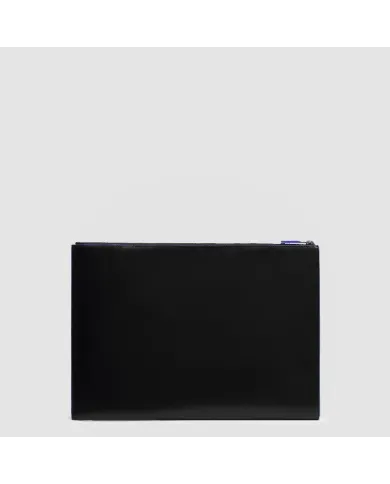 Piquadro Pochette in pelle porta tablet Blue square Nero