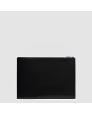 Piquadro Pochette in pelle porta tablet Blue square Nero