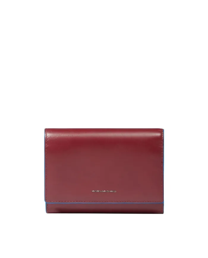 Piquadro Portafoglio medio Blue square Rosso