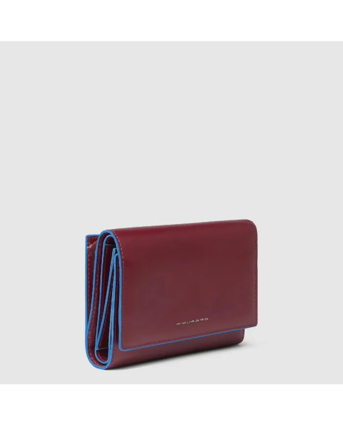 Piquadro Portafoglio medio Blue square Rosso
