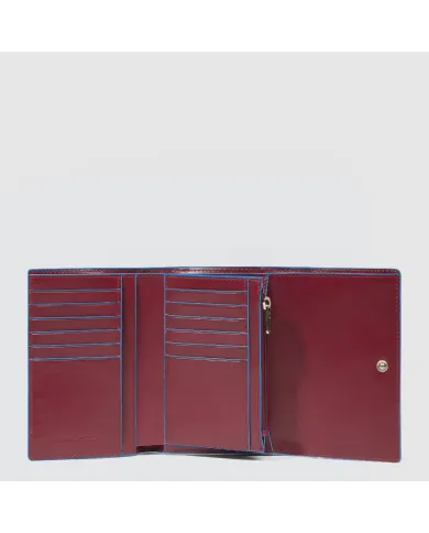 Piquadro Portafoglio medio Blue square Rosso