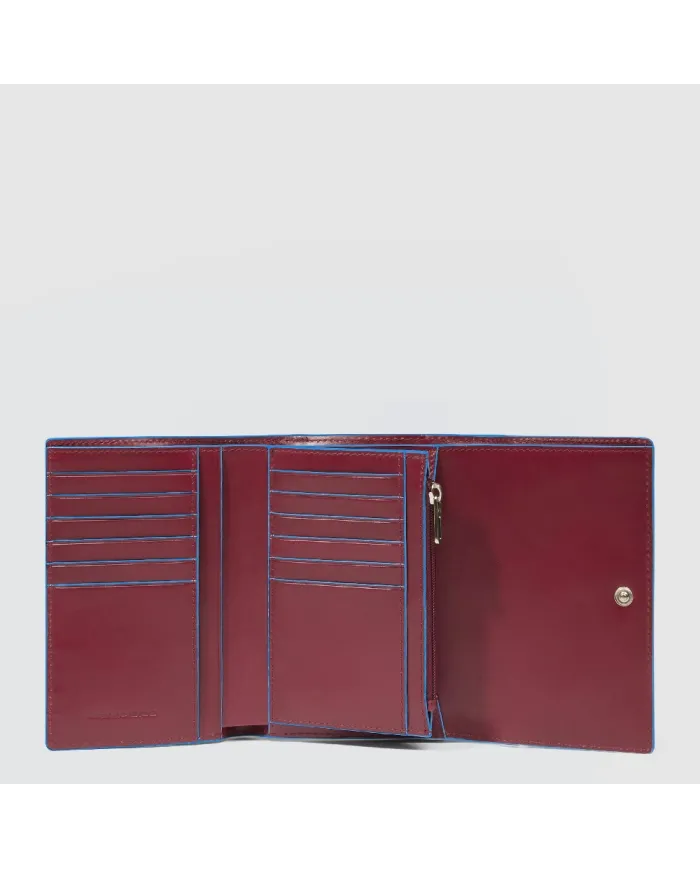 Piquadro Portafoglio medio Blue square Rosso