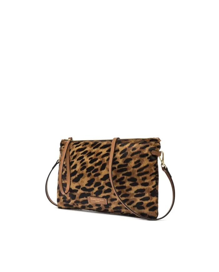 Gianni Chiarini Pochette cavallino Hermy Cuoio/Nero