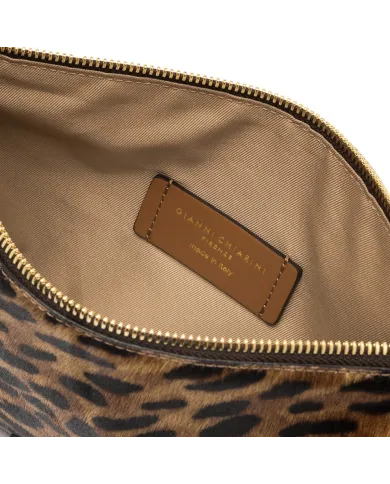 Gianni Chiarini Pochette cavallino Hermy Cuoio/Nero