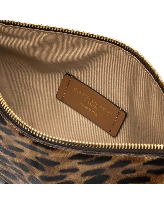 Gianni Chiarini Pochette cavallino Hermy Cuoio/Nero