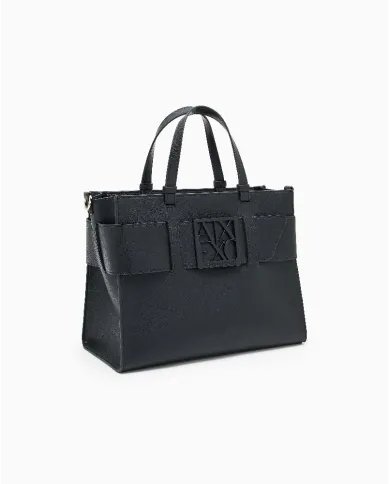 Armani Exchange Borsa a mano grande Nero
