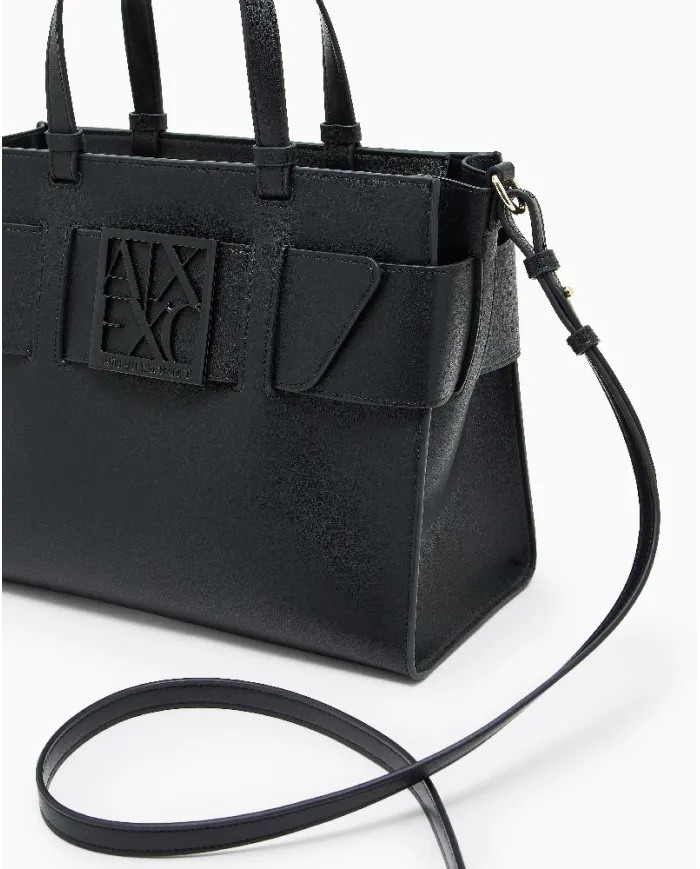 Armani Exchange Borsa a mano grande Nero Armani Exchange Borsa a mano grande Nero
