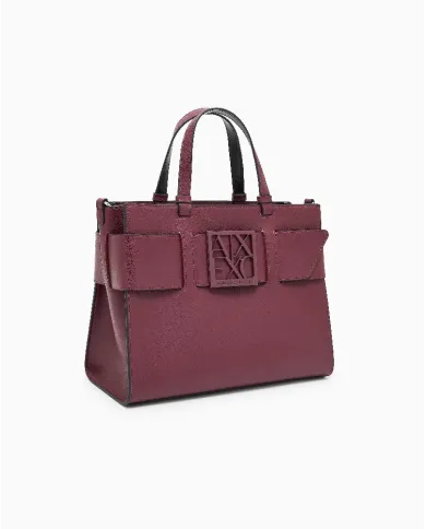 Armani Exchange Borsa a mano grande Bordeaux