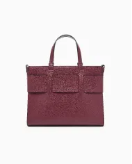 Armani Exchange Borsa a mano grande Bordeaux
