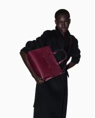 Armani Exchange Borsa a mano grande Bordeaux