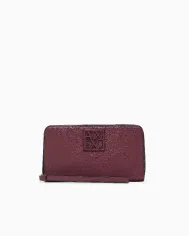 Armani Exchange Portafoglio donna con zip Bordeaux