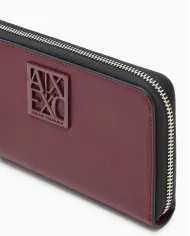 Armani Exchange Portafoglio donna con zip Bordeaux