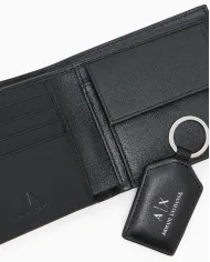 Armani Exchange Cofanetto regalo portafoglio e portachiavi Nero