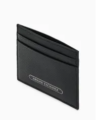 Armani Exchange Porta carte di credito in pelle Nero