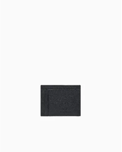 Armani Exchange Porta carte di credito in pelle Nero