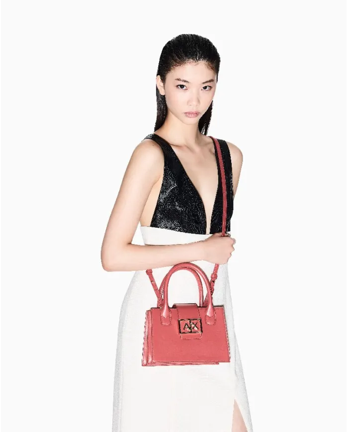 Armani Exchange Borsa a mano piccola Rosso Geranio