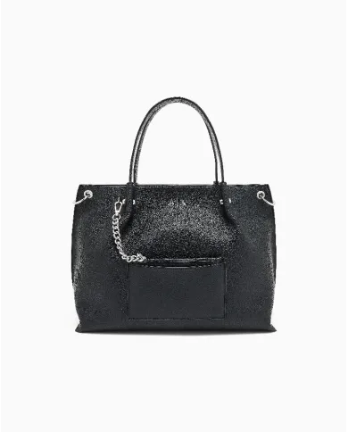 Armani Exchange Borsa a mano grande Nero