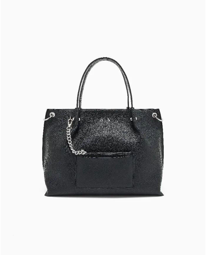 Armani Exchange Borsa a mano grande Nero