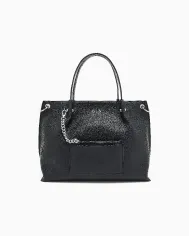 Armani Exchange Borsa a mano grande Nero