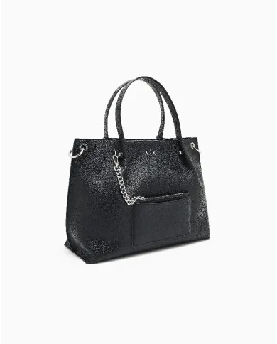 Armani Exchange Borsa a mano grande Nero